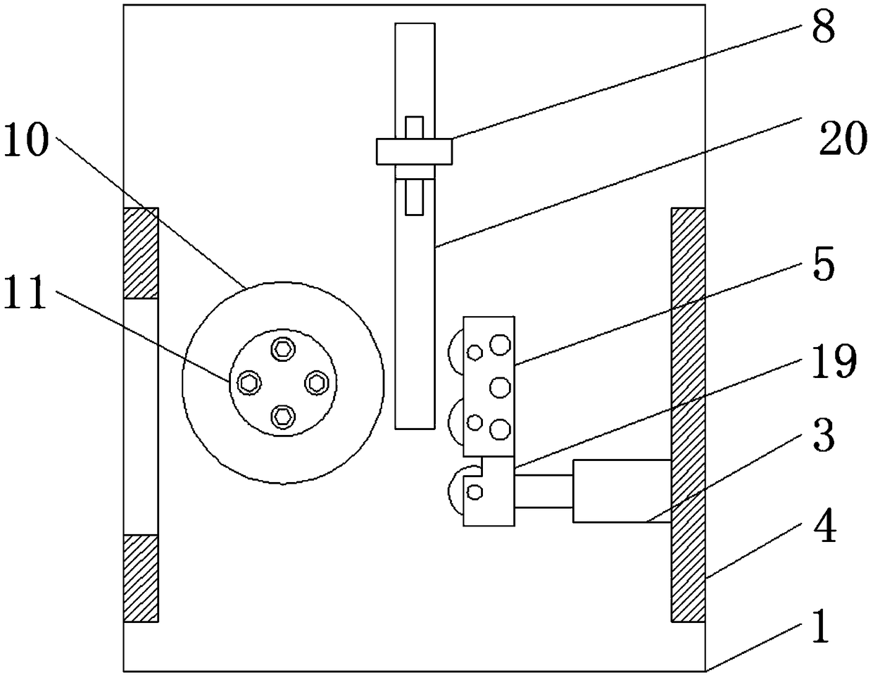 Large-curvature small-curvature one-time forming device for pipes