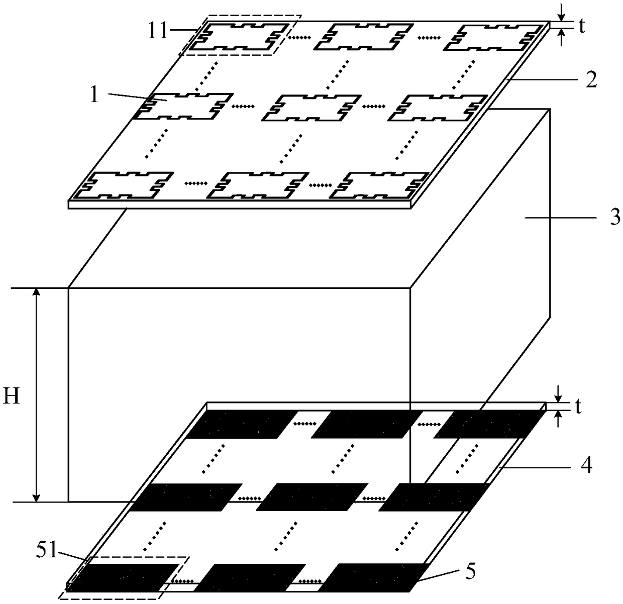 Polarization Stable Broadband Absorbing Material