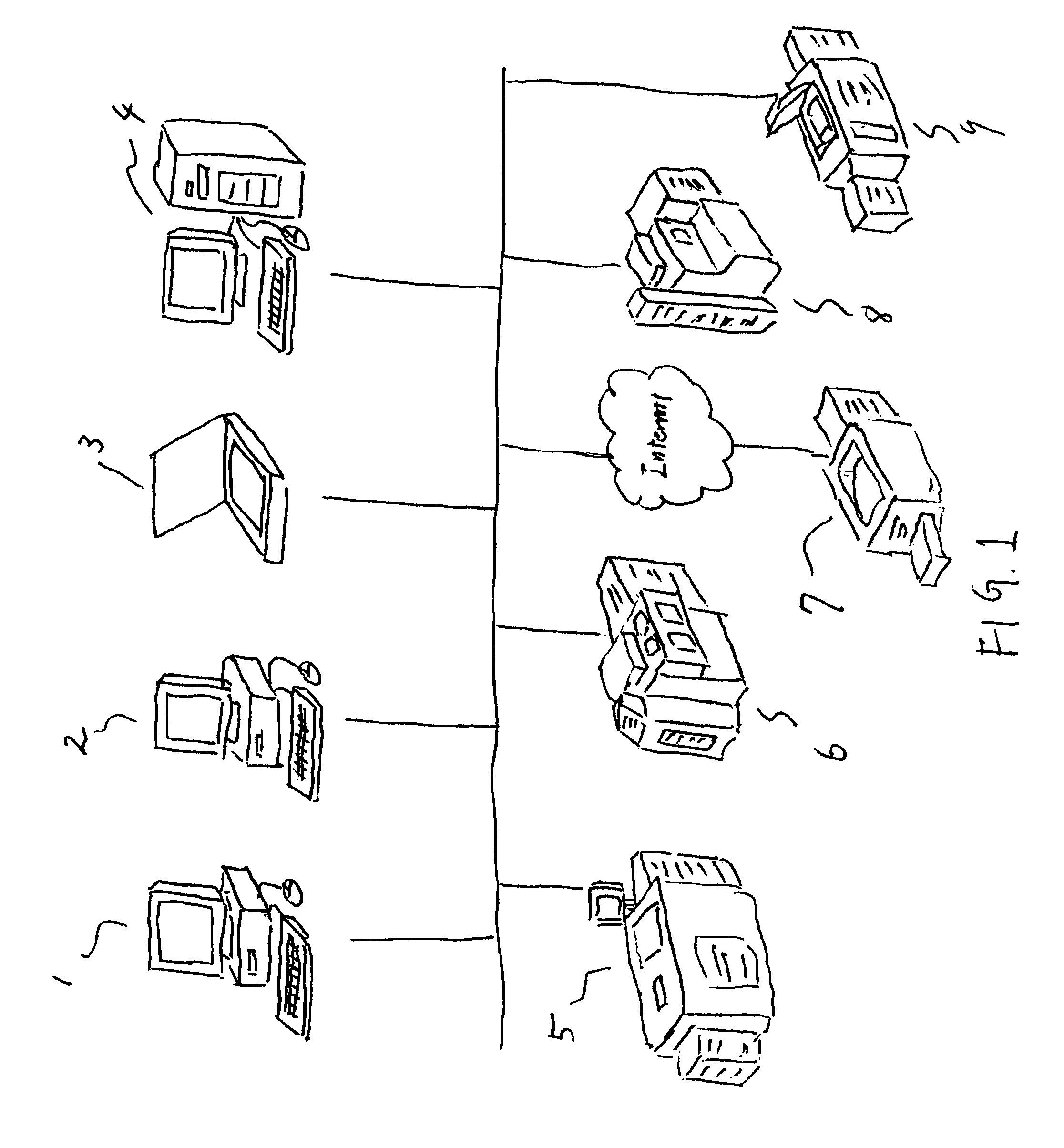 Print job management method and apparatus with grouping function to group print jobs and submit groups of print jobs to printing devices