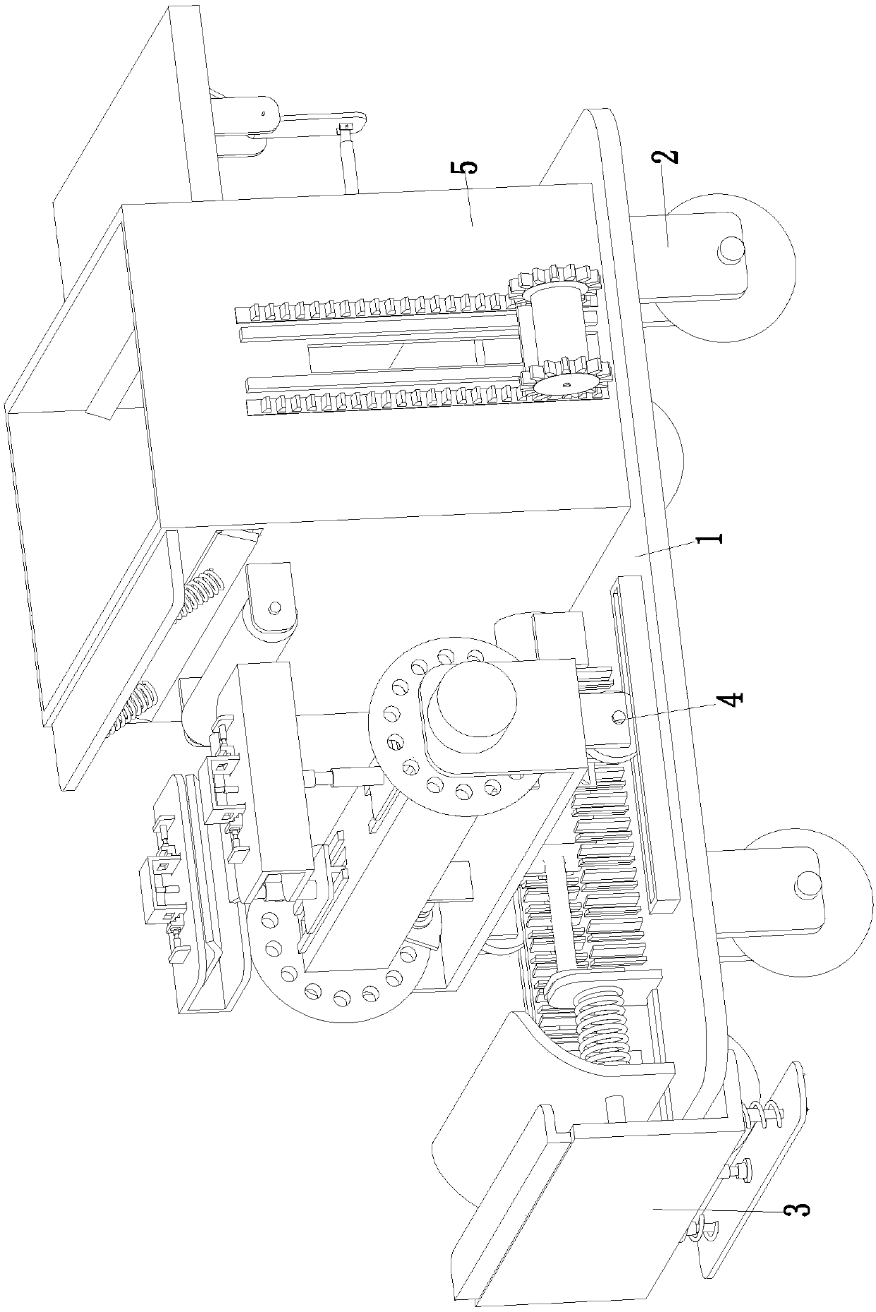 Special strip-type foundation template support mounting robot for steel structure bridge construction