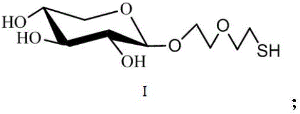 Xylose compound with terminal group containing HS-(PEG)-2-O branch chain and synthesis method of xylose compound