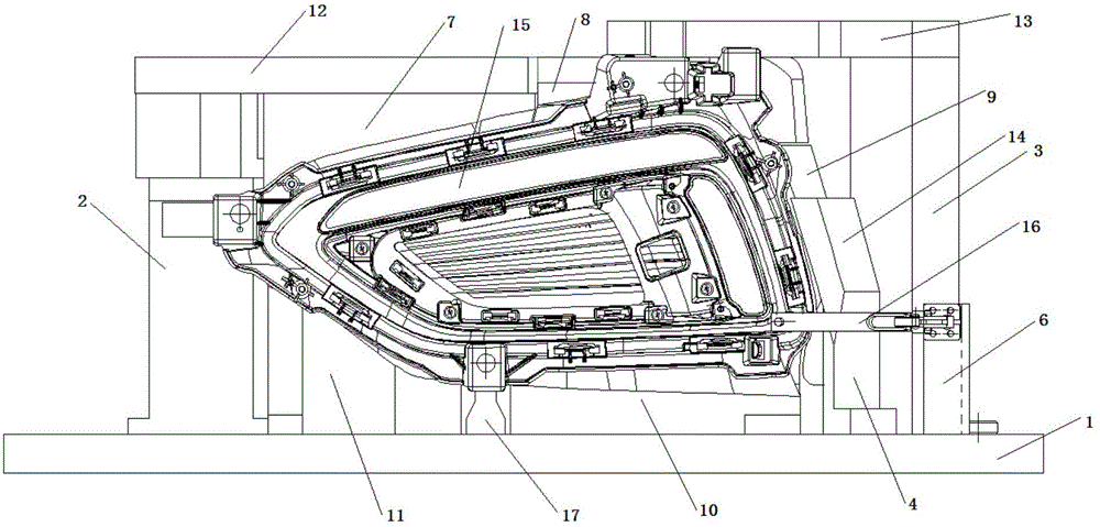 Vertical type vehicle fog lamp body bracket detection device