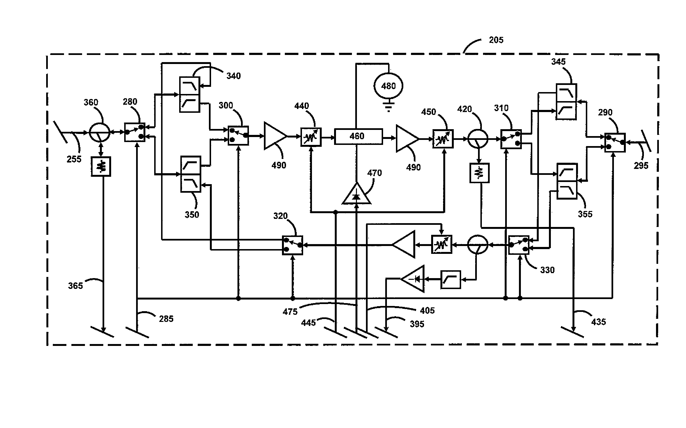 Downstream output level and/or output level tilt compensation device between CATV distribution system and CATV user