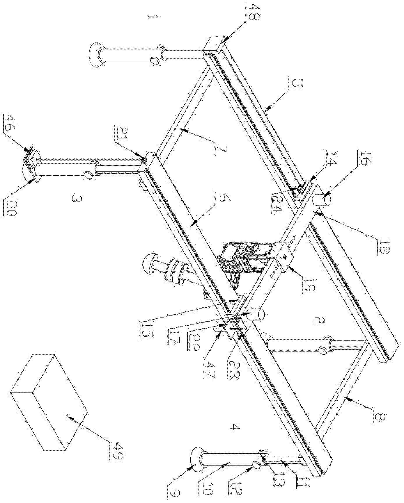 Single leg experimental platform for multi-foot walking robot