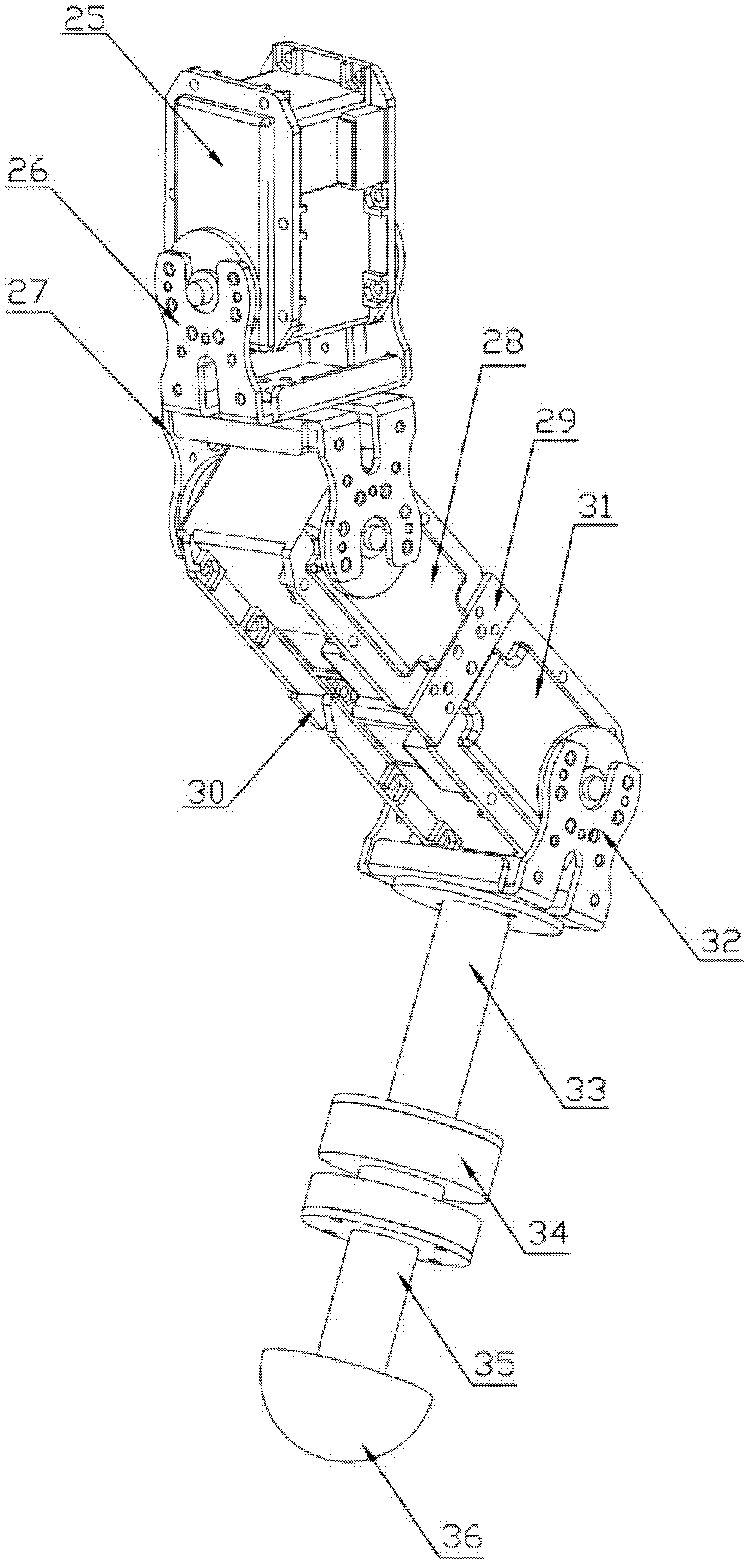 Single leg experimental platform for multi-foot walking robot