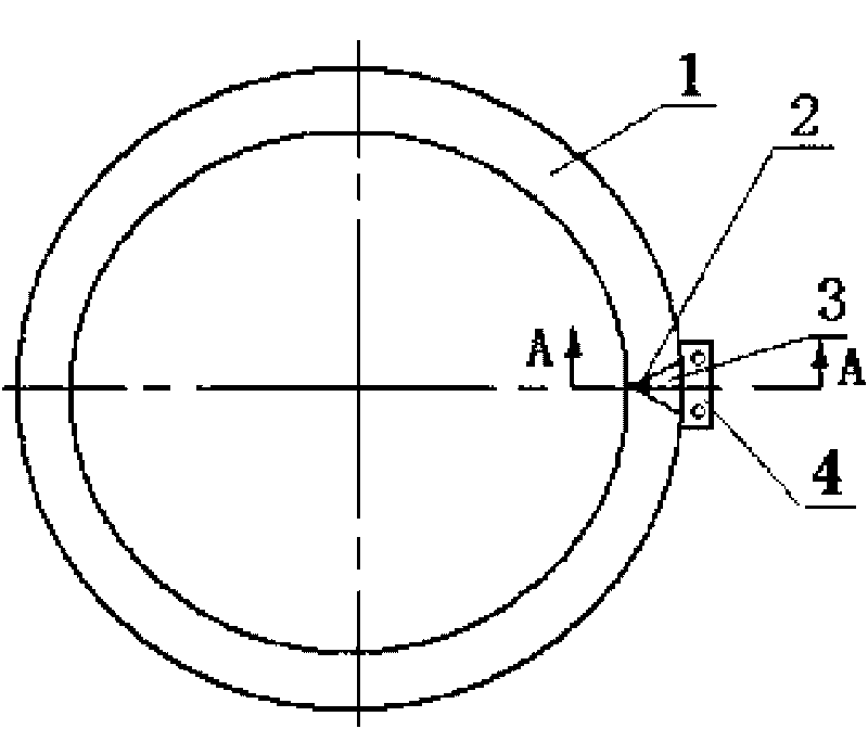 Electroslag welding method for cylindrical longitudinal seam V groove