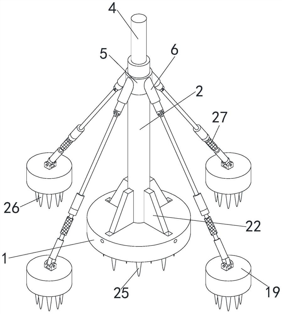 Intelligent street lamp pole with good stability