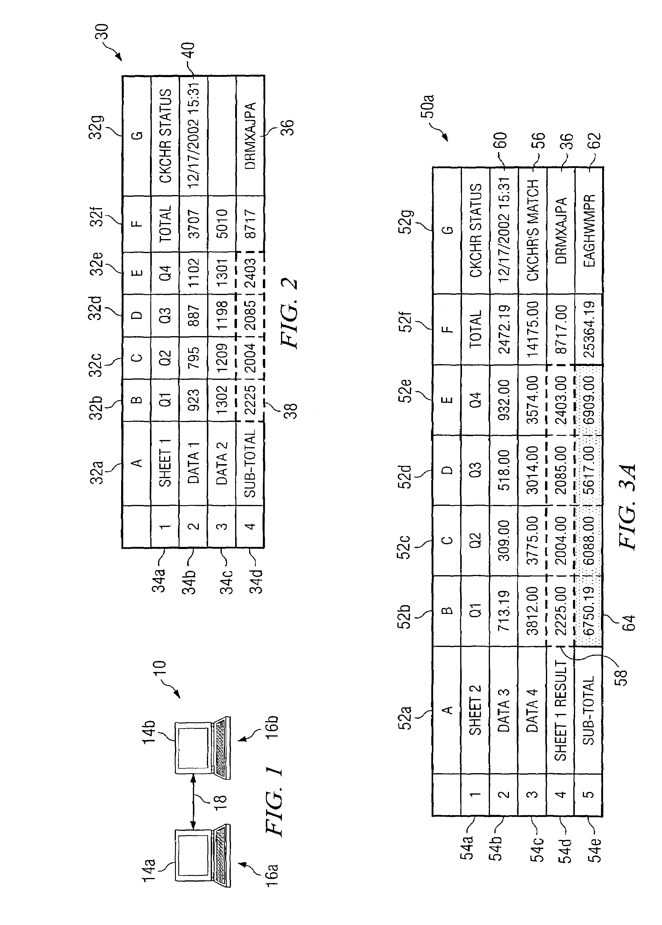 Validating one or more data blocks in a computer-implemented document derived from another computer-implemented document