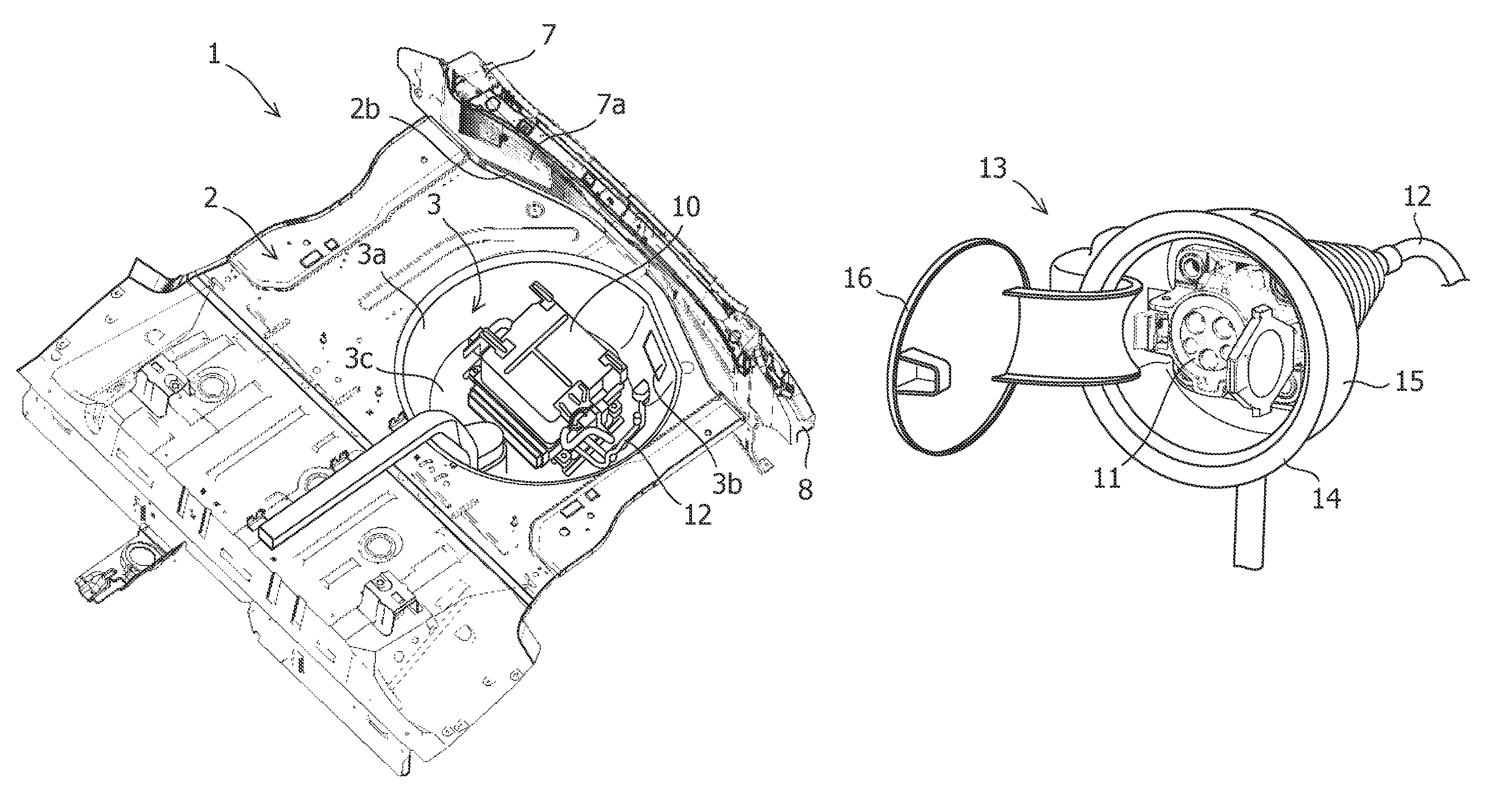 Installation structure for charging equipment in rear vehicle body