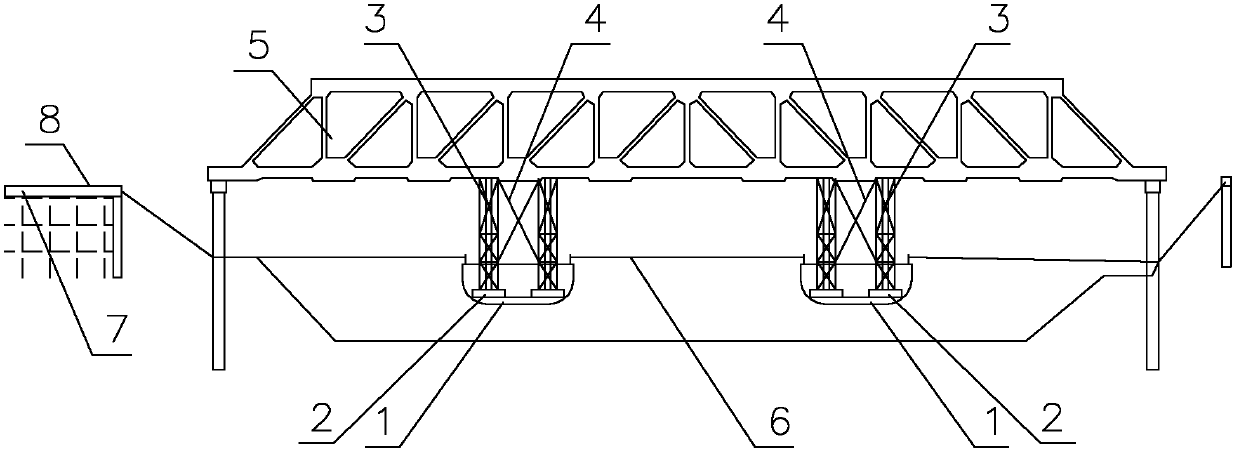 Floating bridge removing method