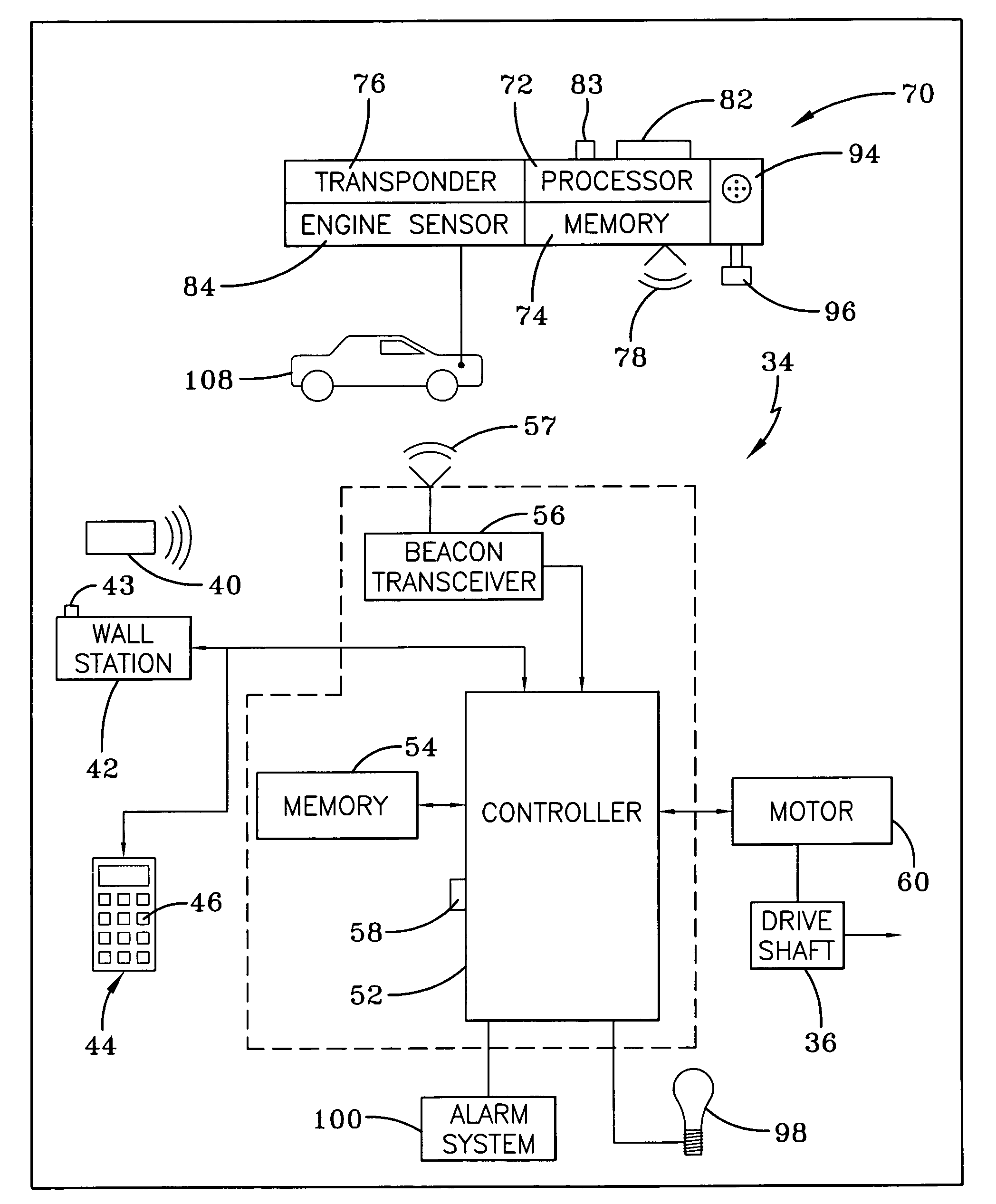 System for automatically moving access barriers and methods for adjusting system sensitivity