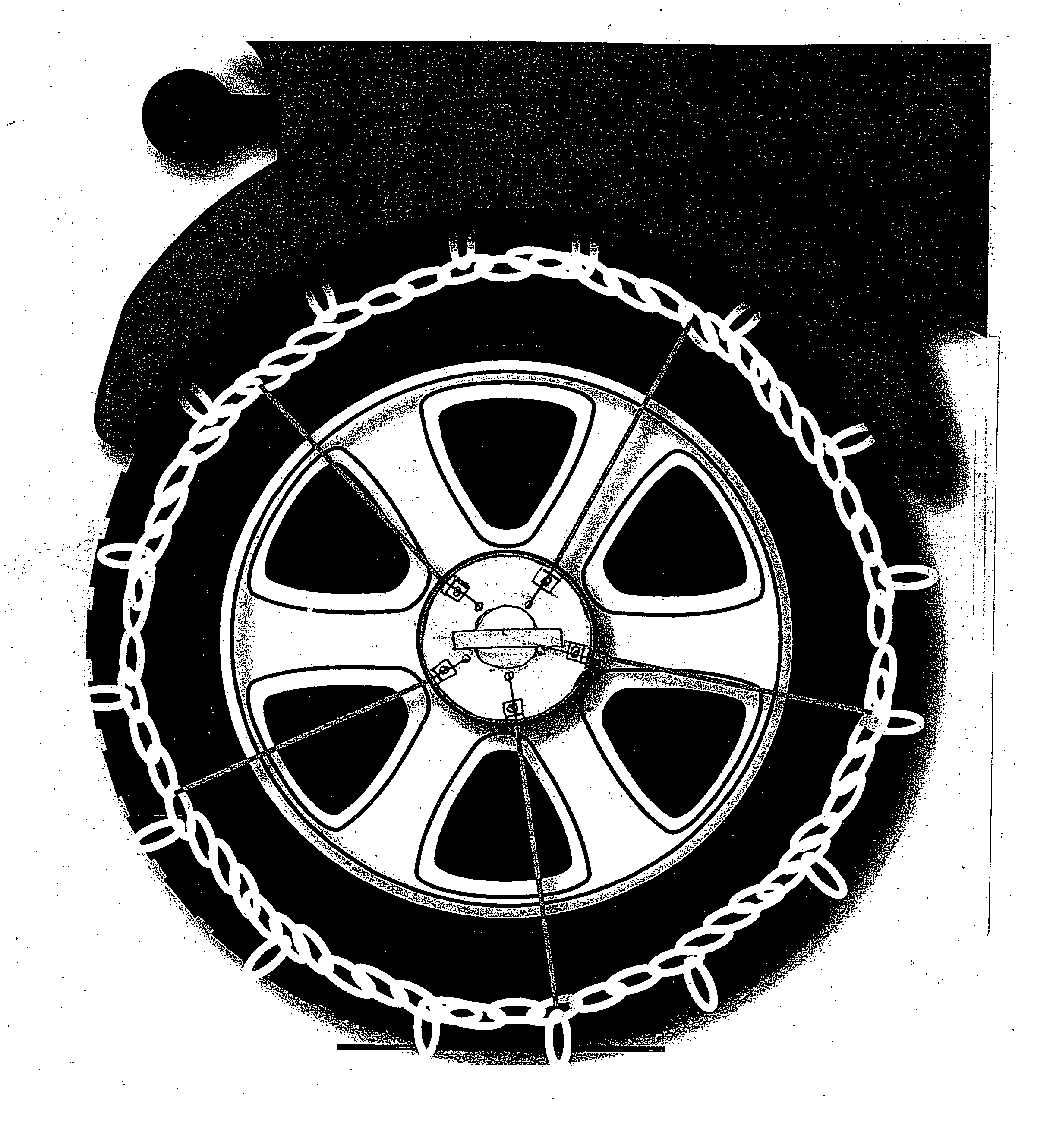 Tire chain tightening apparatus