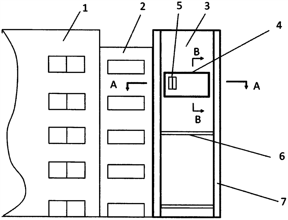 Elevator car and elevator shaft suitable for outdoor use