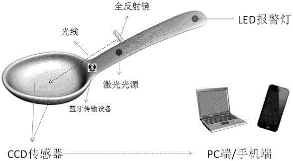 Intelligent spoon based on Raman spectrum