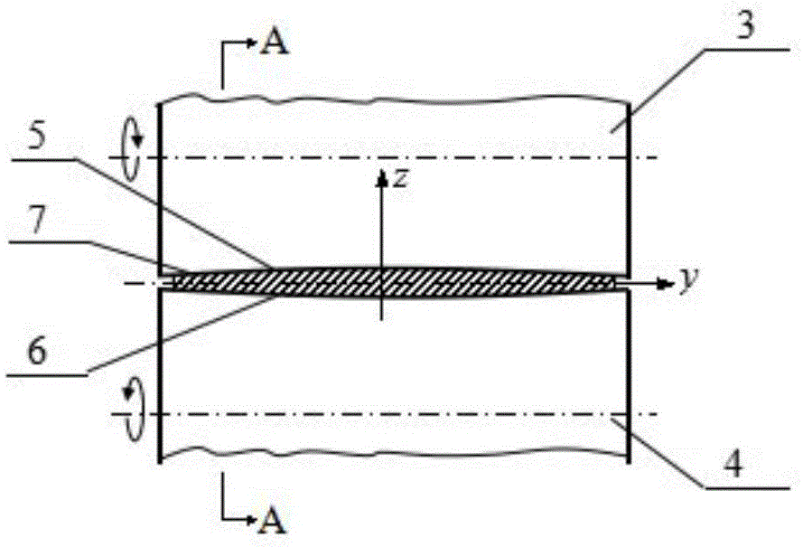 Continuous roll-forming method of constant-thickness curved surface