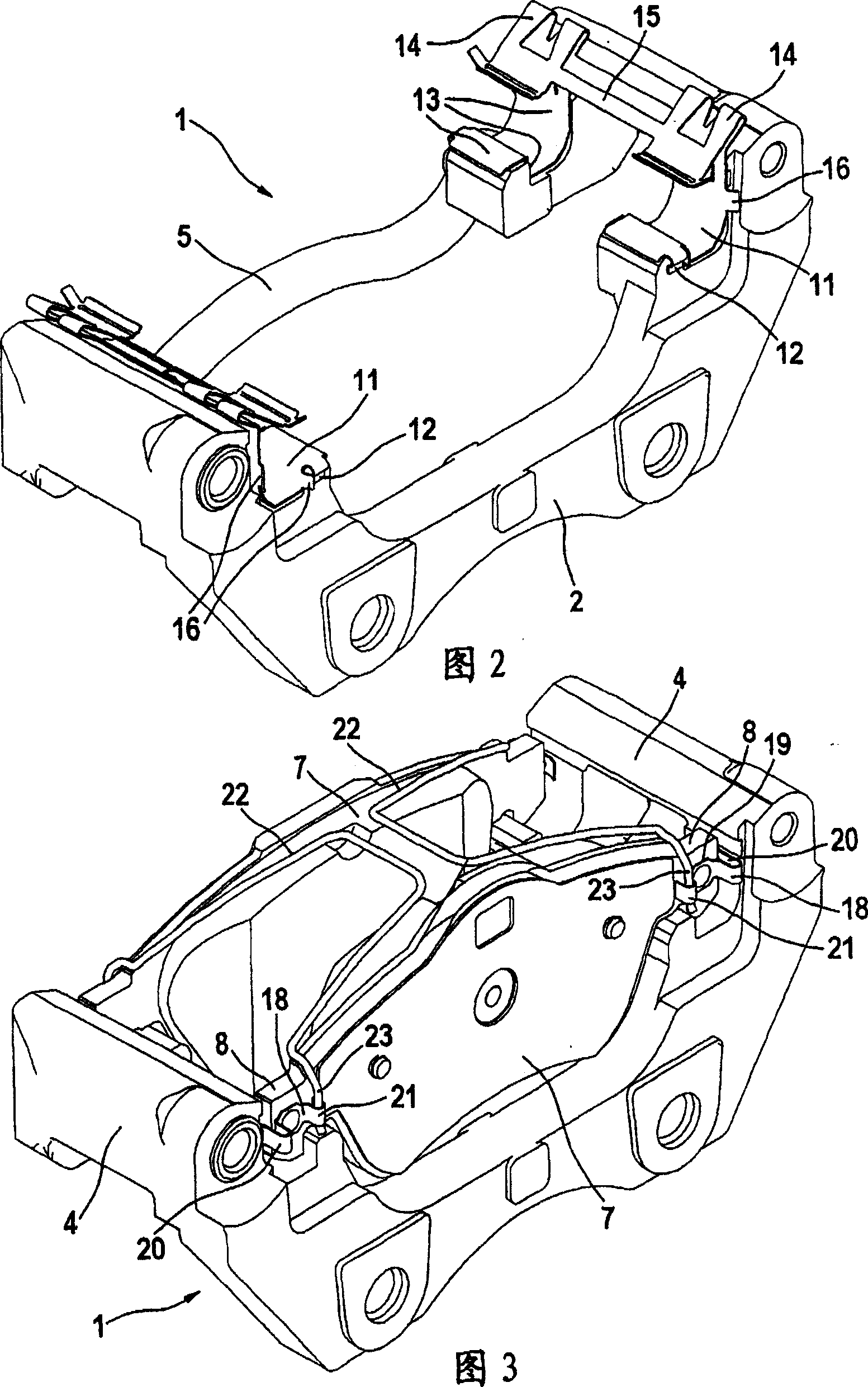 Disk brake with a spring arrangement