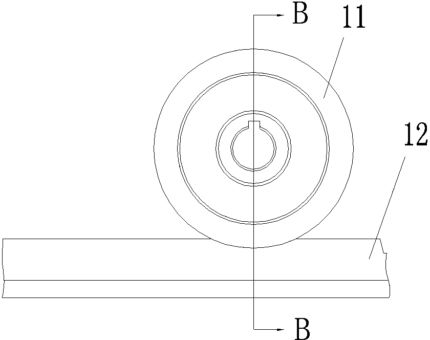 Track-type crane and running mechanism thereof