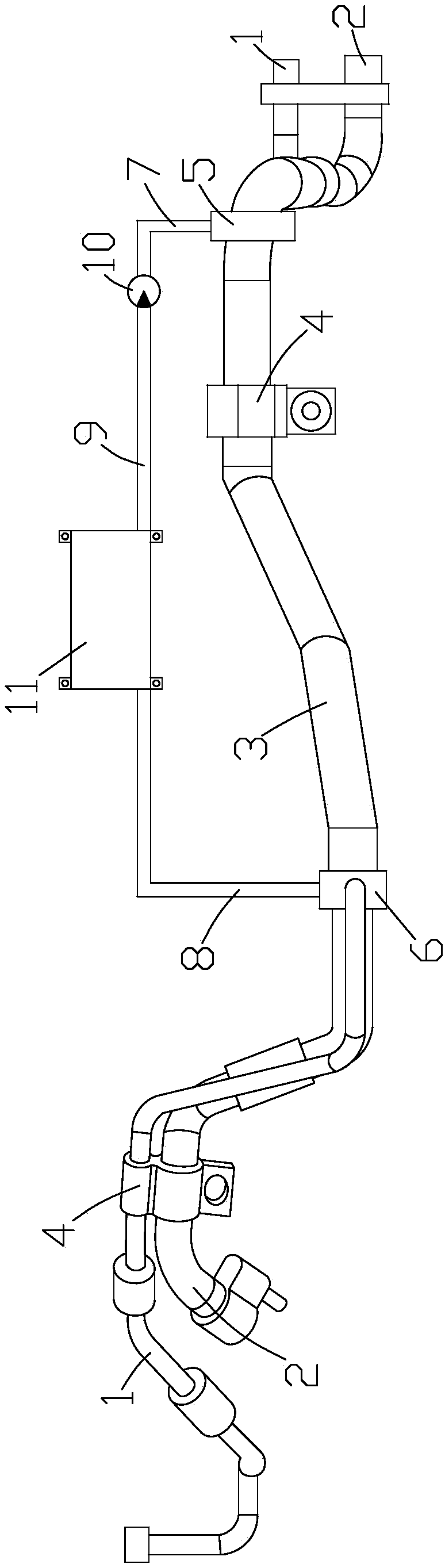 Low-noise and high-low-pressure pipeline assembly and method for manufacturing the same