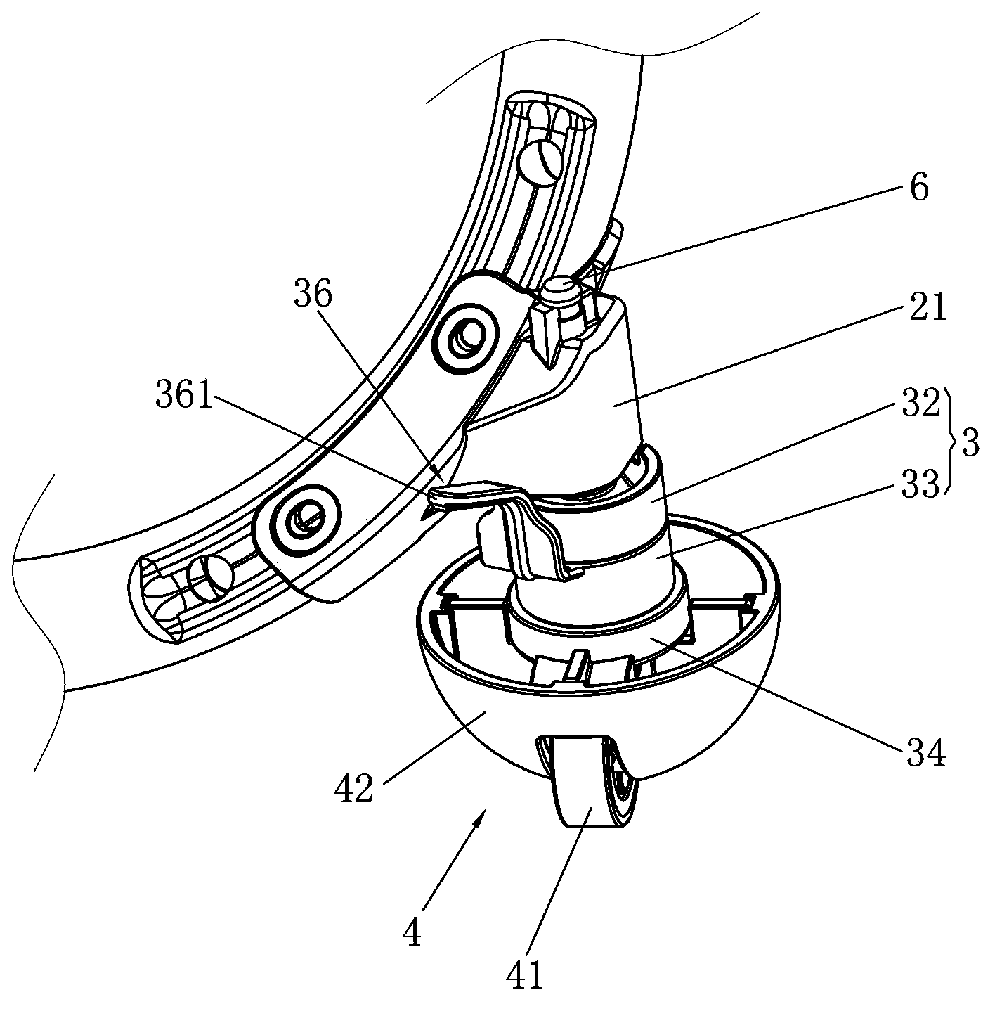 Brake mechanism and child dinning chair with brake mechanism