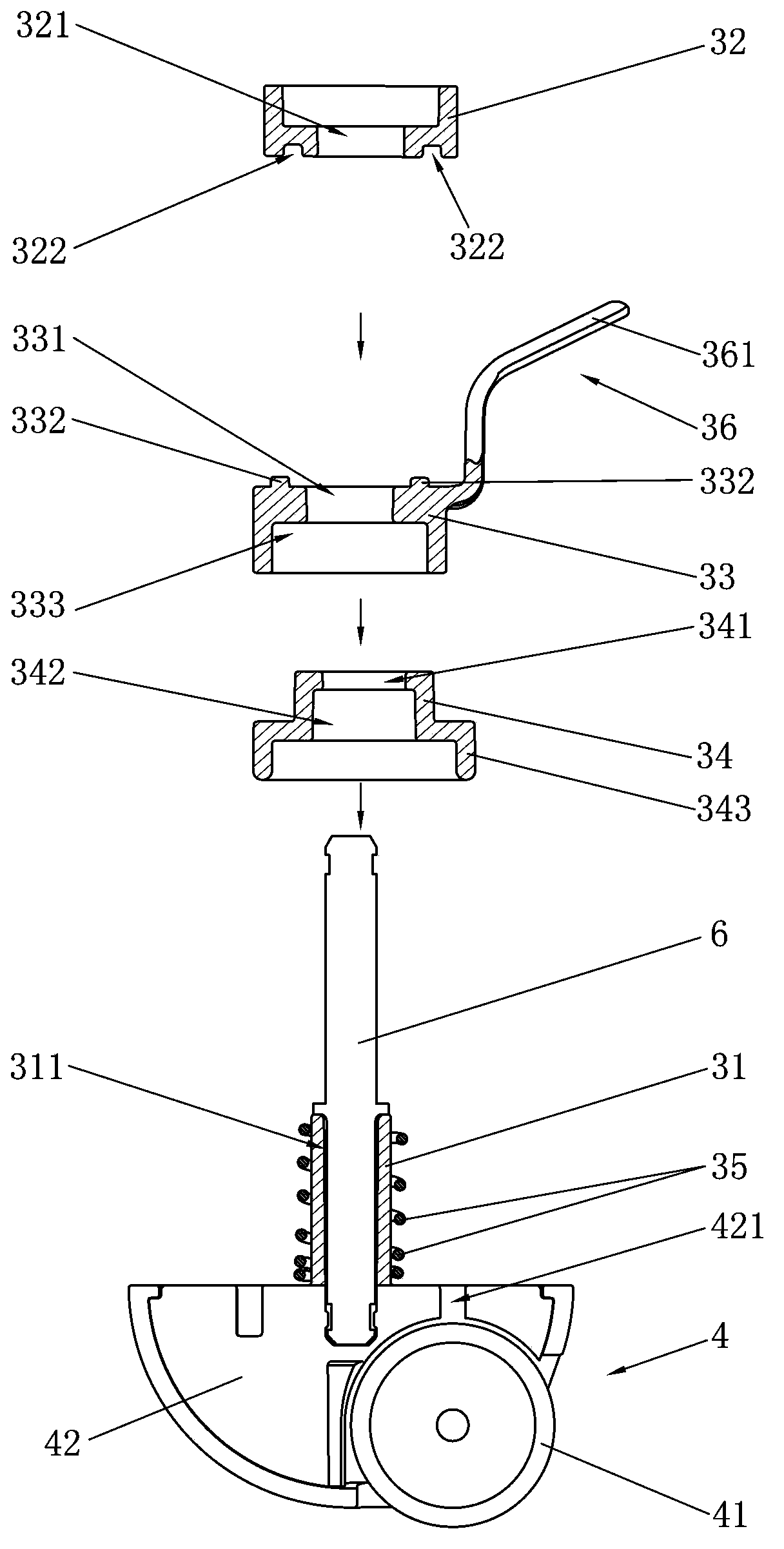 Brake mechanism and child dinning chair with brake mechanism