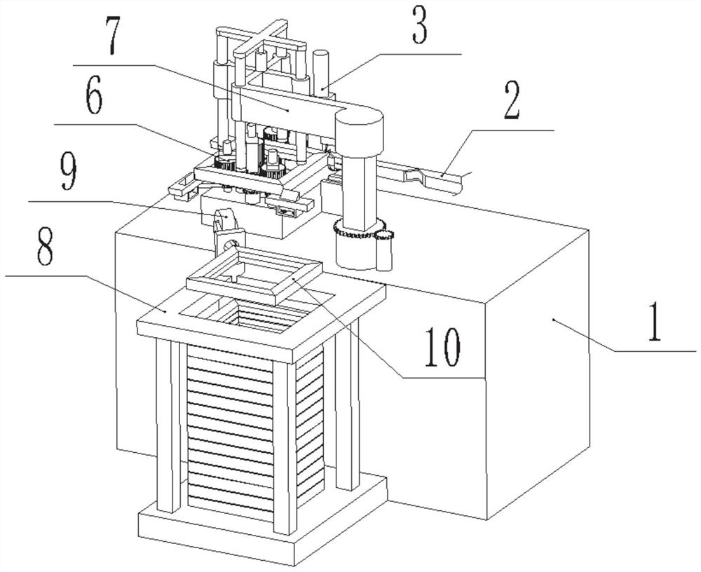 Bending and forming device for a rectangular frame