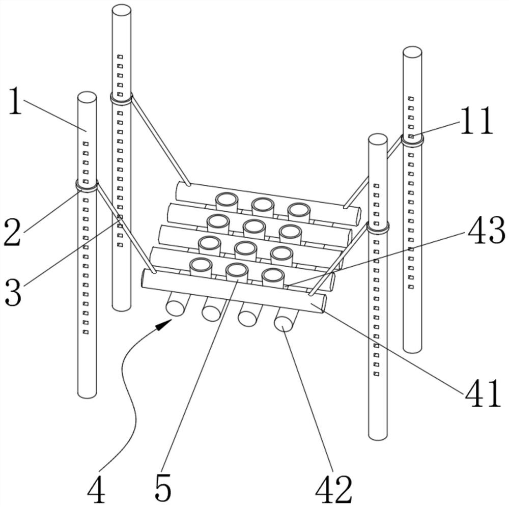 Submerged plant artificial floating bed capable of being lifted manually