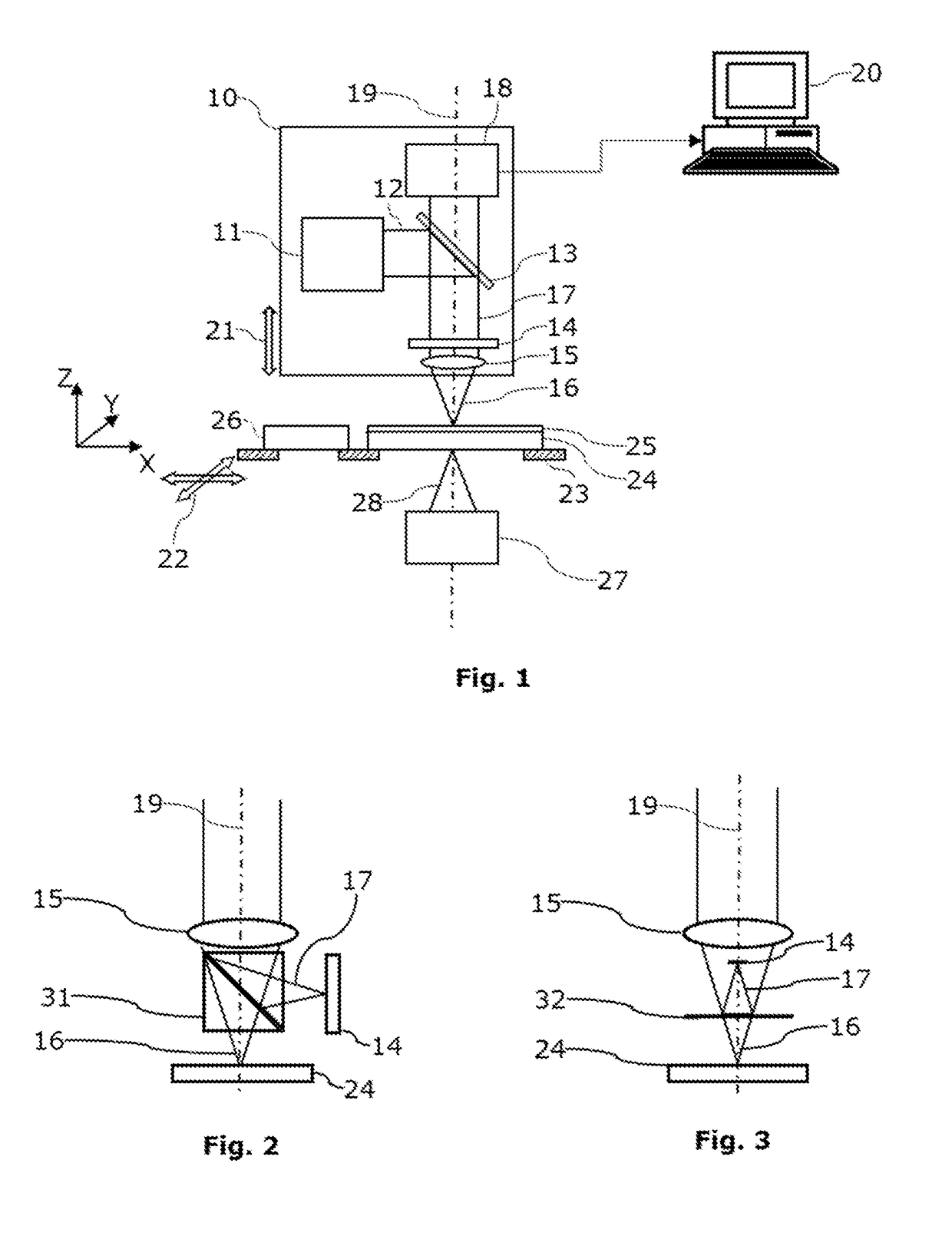 Device and method for measuring height in the presence of thin layers