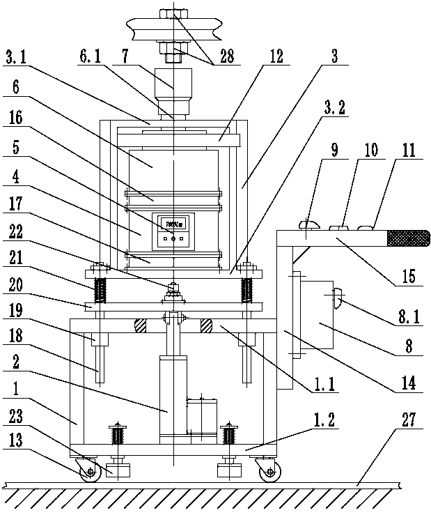 Movable mounting and dismounting device for mounting and dismounting bottom bolts of large equipment