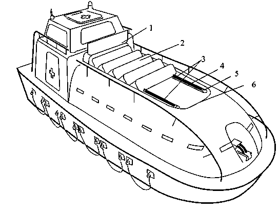 Containing device for lifeboat solar panel