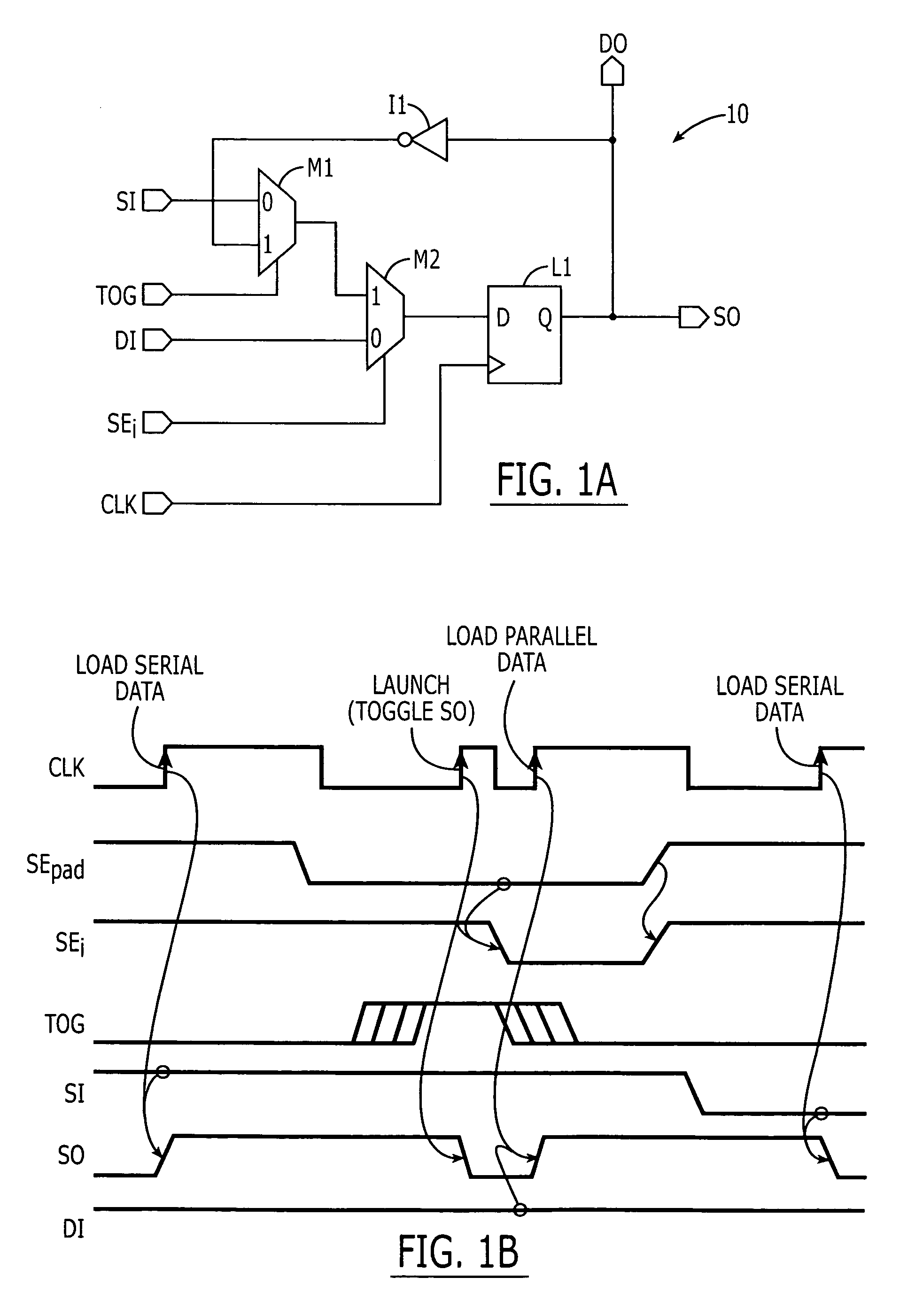 Scan chain registers that utilize feedback paths within latch units to support toggling of latch unit outputs during enhanced delay fault testing