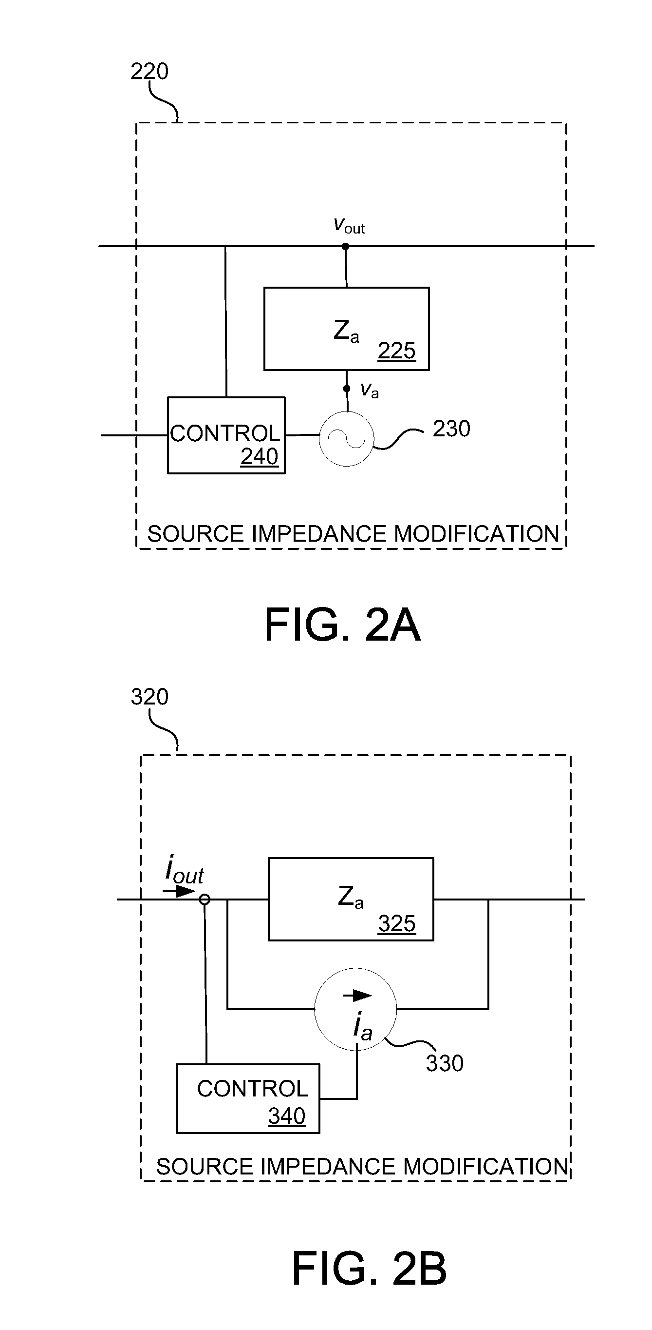 Efficient active source impedance modification of a power amplifier