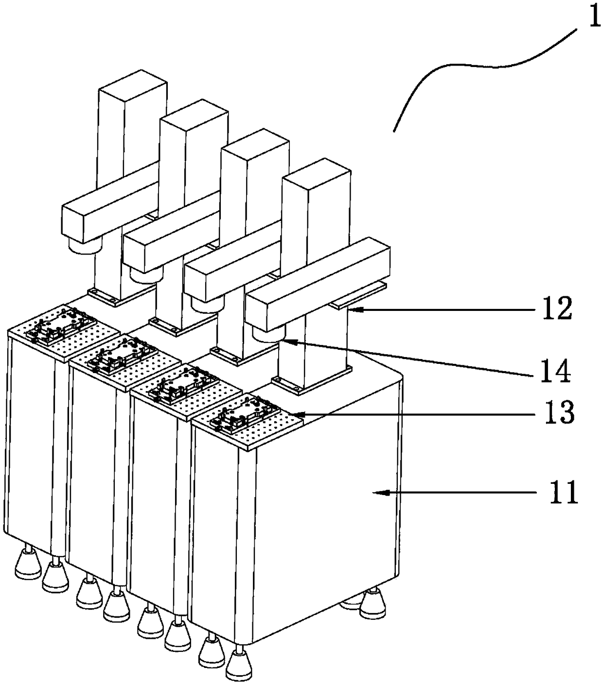 A multi-station laser engraving equipment with automatic loading and unloading