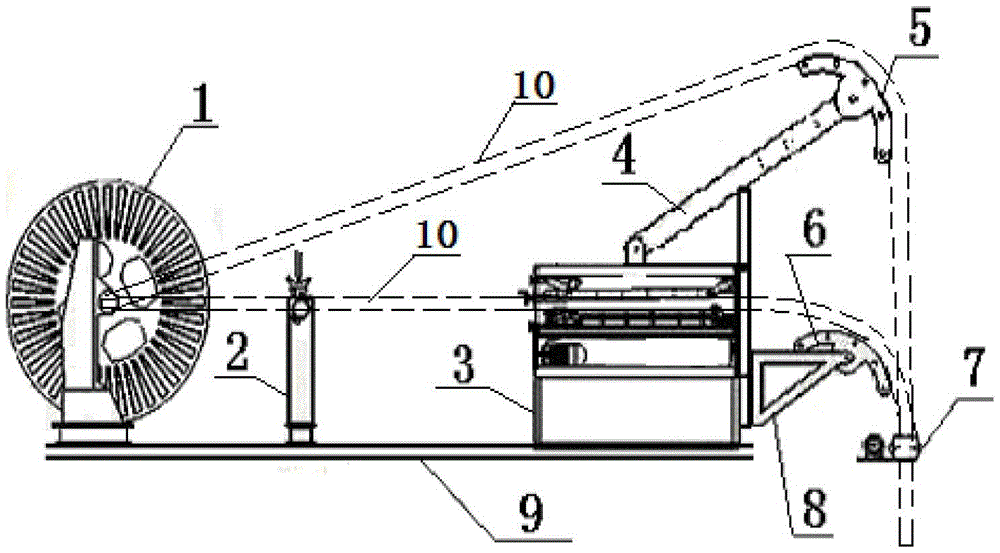 Flexible composite tubing string lifting equipment