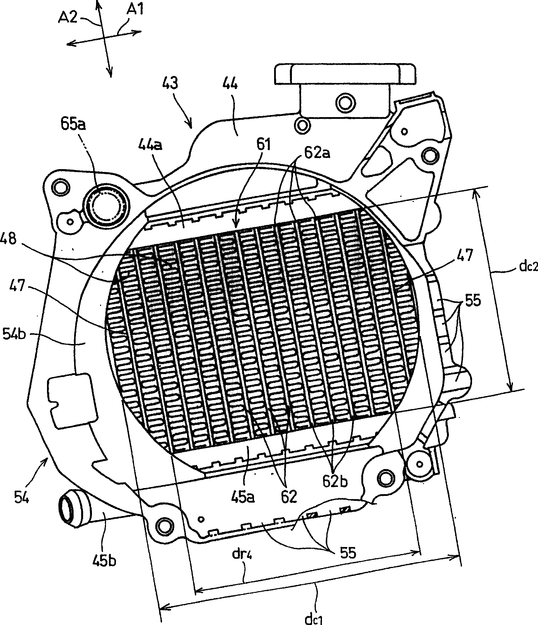 Cooling device with cooling fan