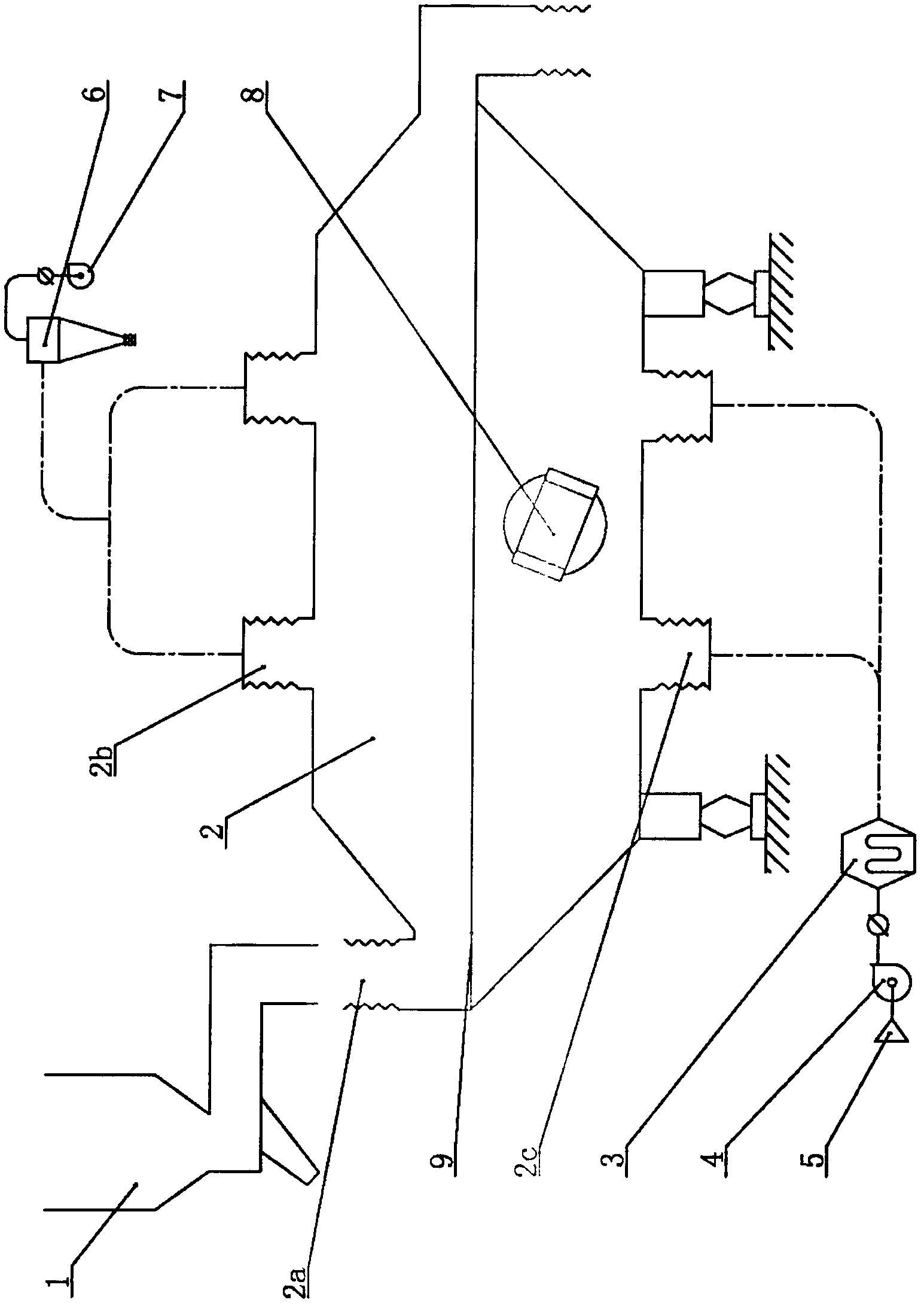 Drying cooler of fluidized bed