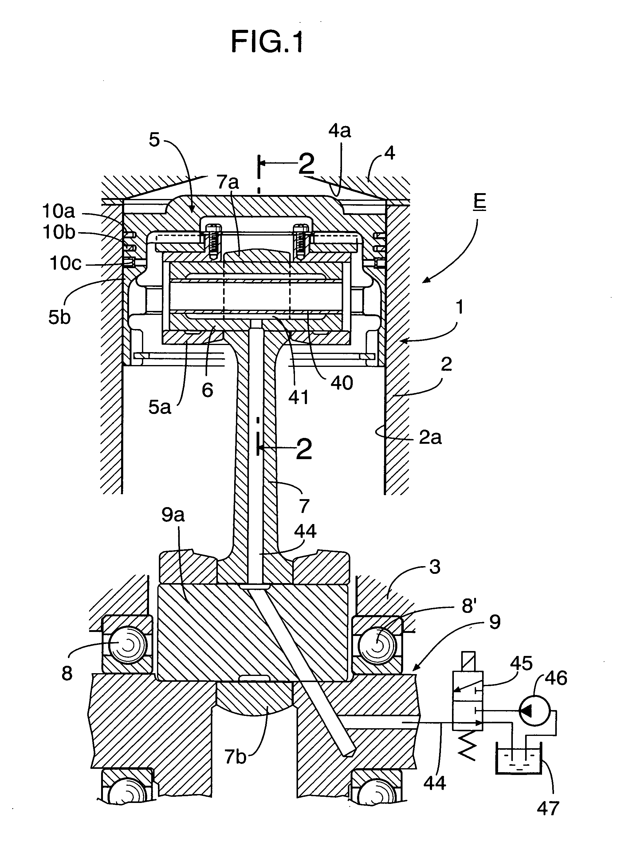 Compression ratio variable device of internal combustion engine