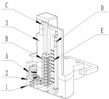 Rapid and automatic strain gauge pasting device for structural safety detection