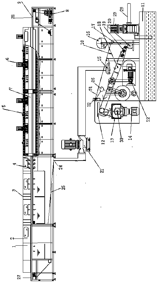 Cleaning machine provided with induction system