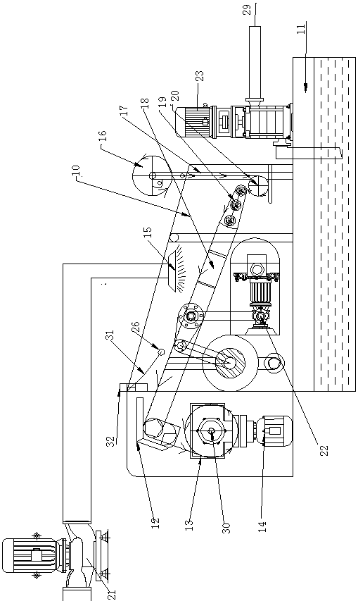 Cleaning machine provided with induction system