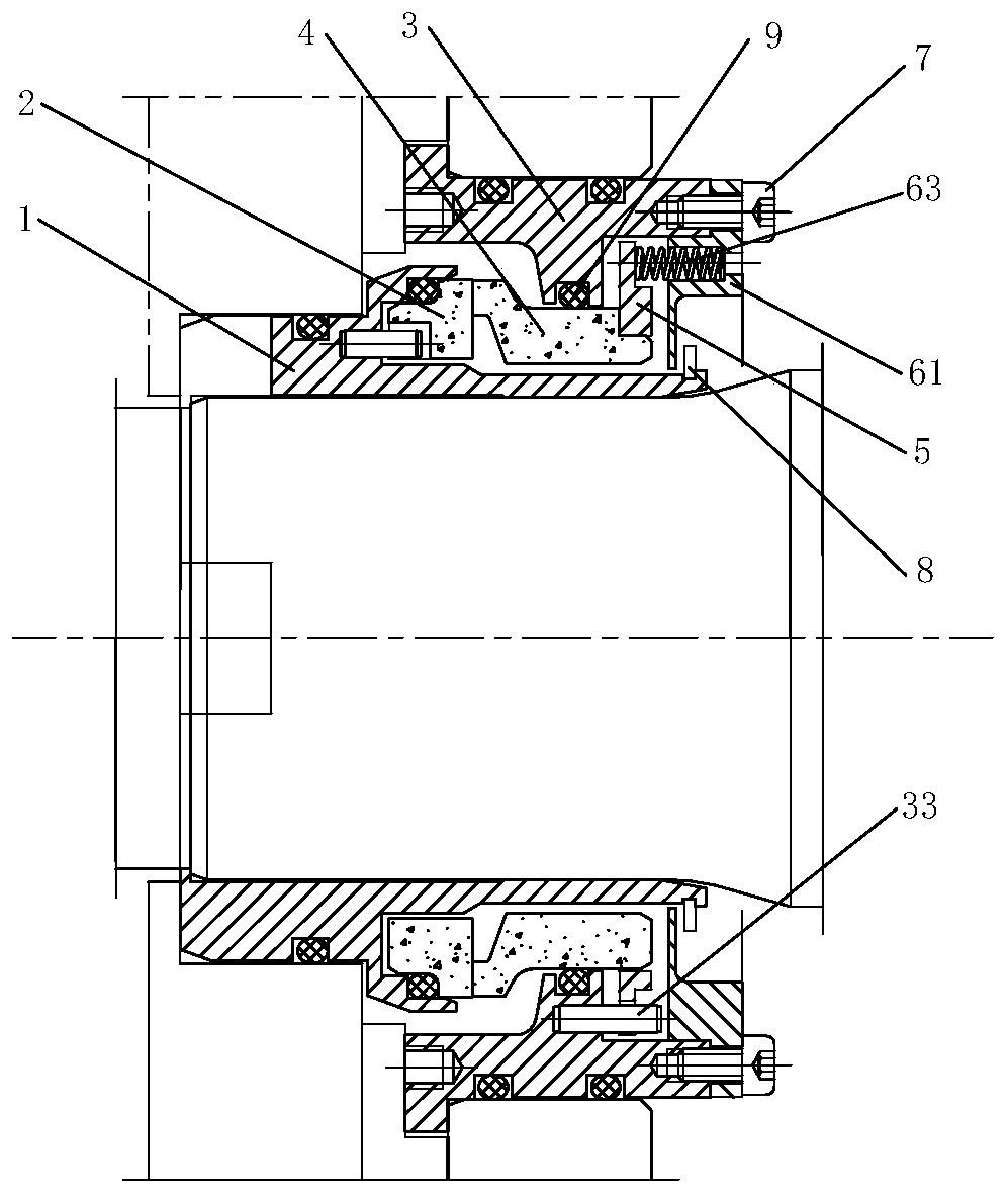 Mechanical sealing device for rotor pump