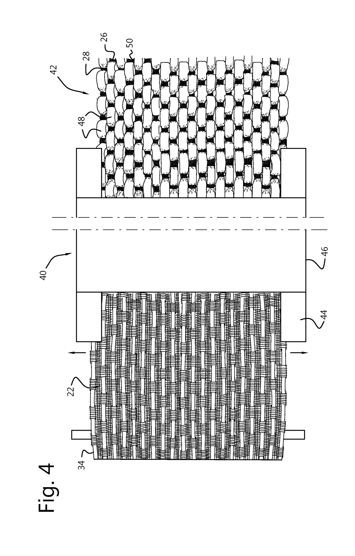 Use of a foamable polymer filament, and foamed fabric