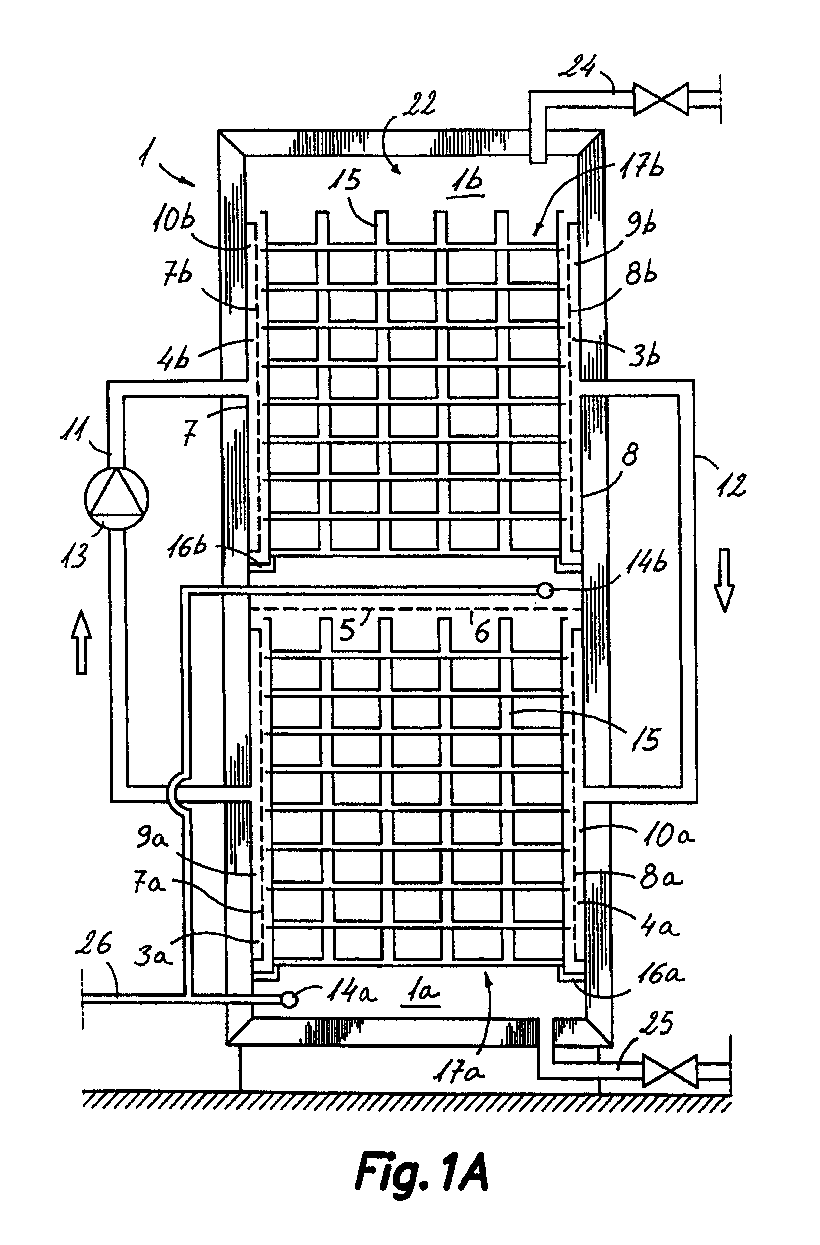 System and method for cooking-cooling food by immersion under forced and diffuse convection