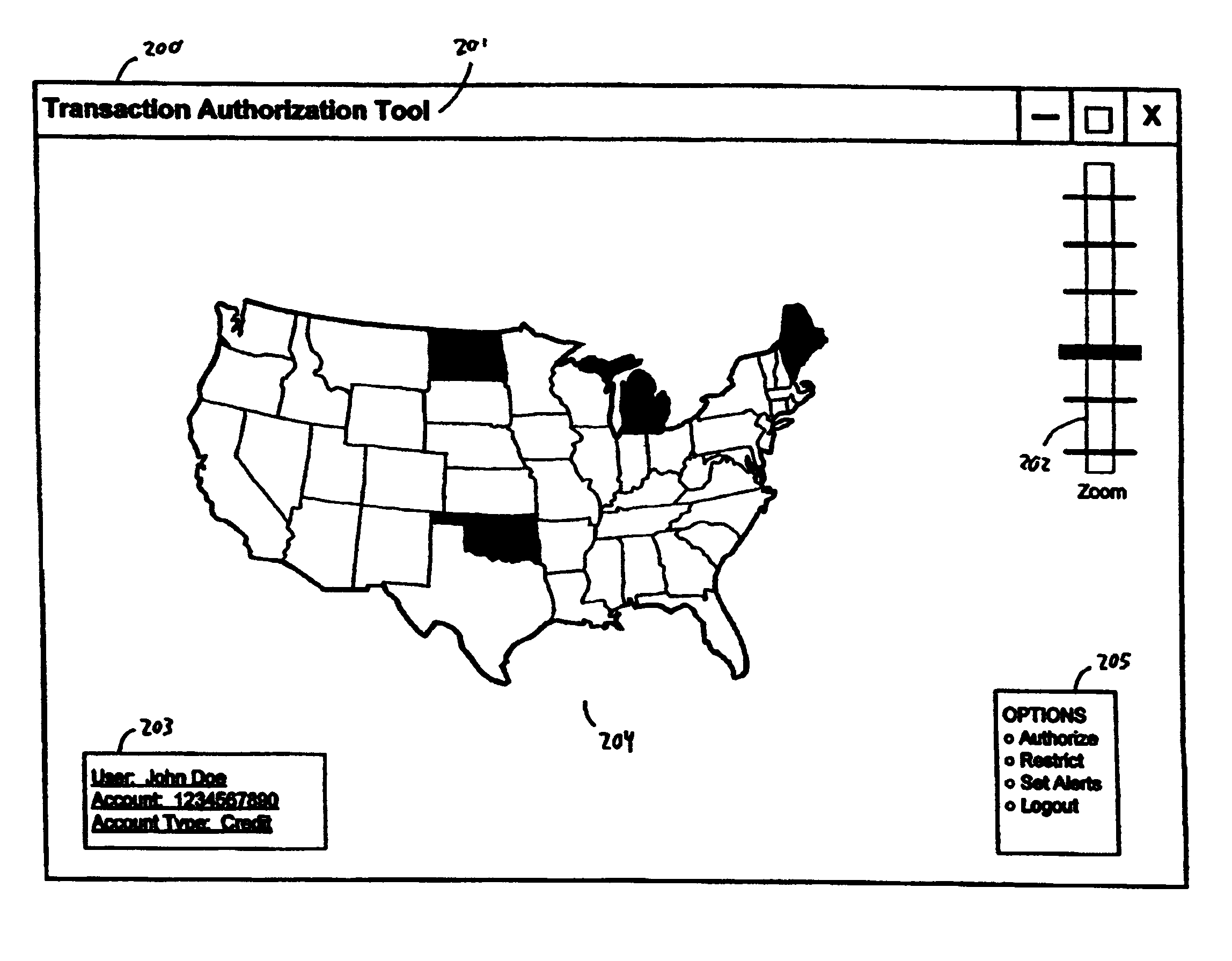 Method and system for authorizing card account transactions by geographic region