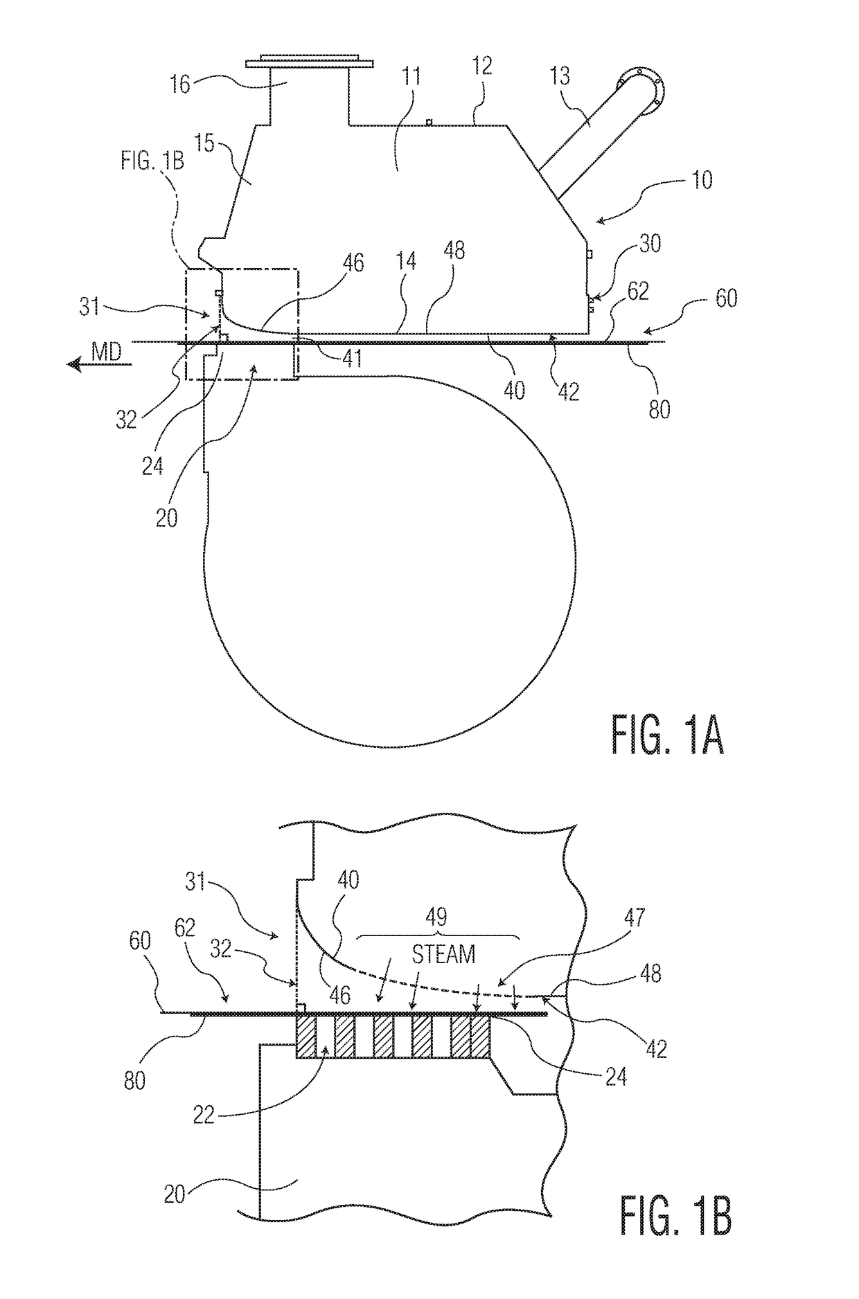 Fibrous web dewatering appartus and method