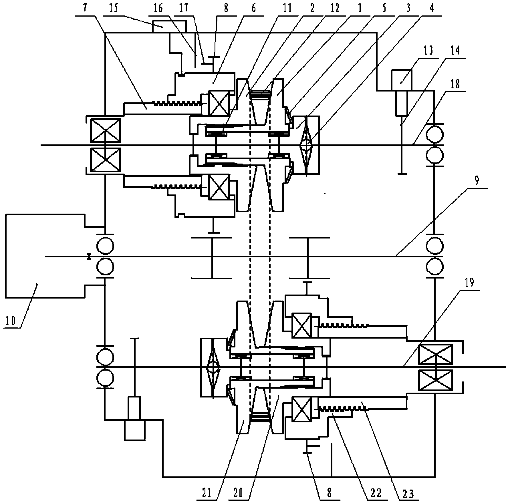 Cone plate type stepless speed changer