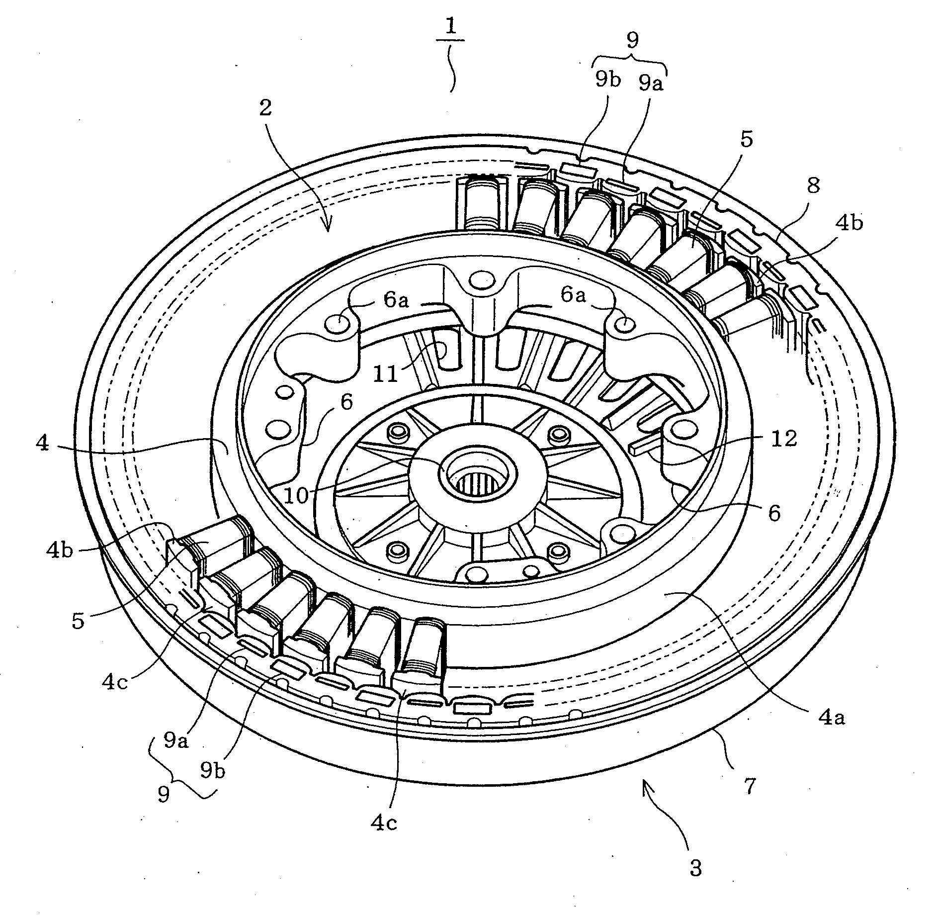 Permanent magnet motor and washing machine provided therewith