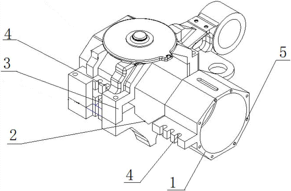 High speed train set axle box device used for accurate-wide track gauge transformation