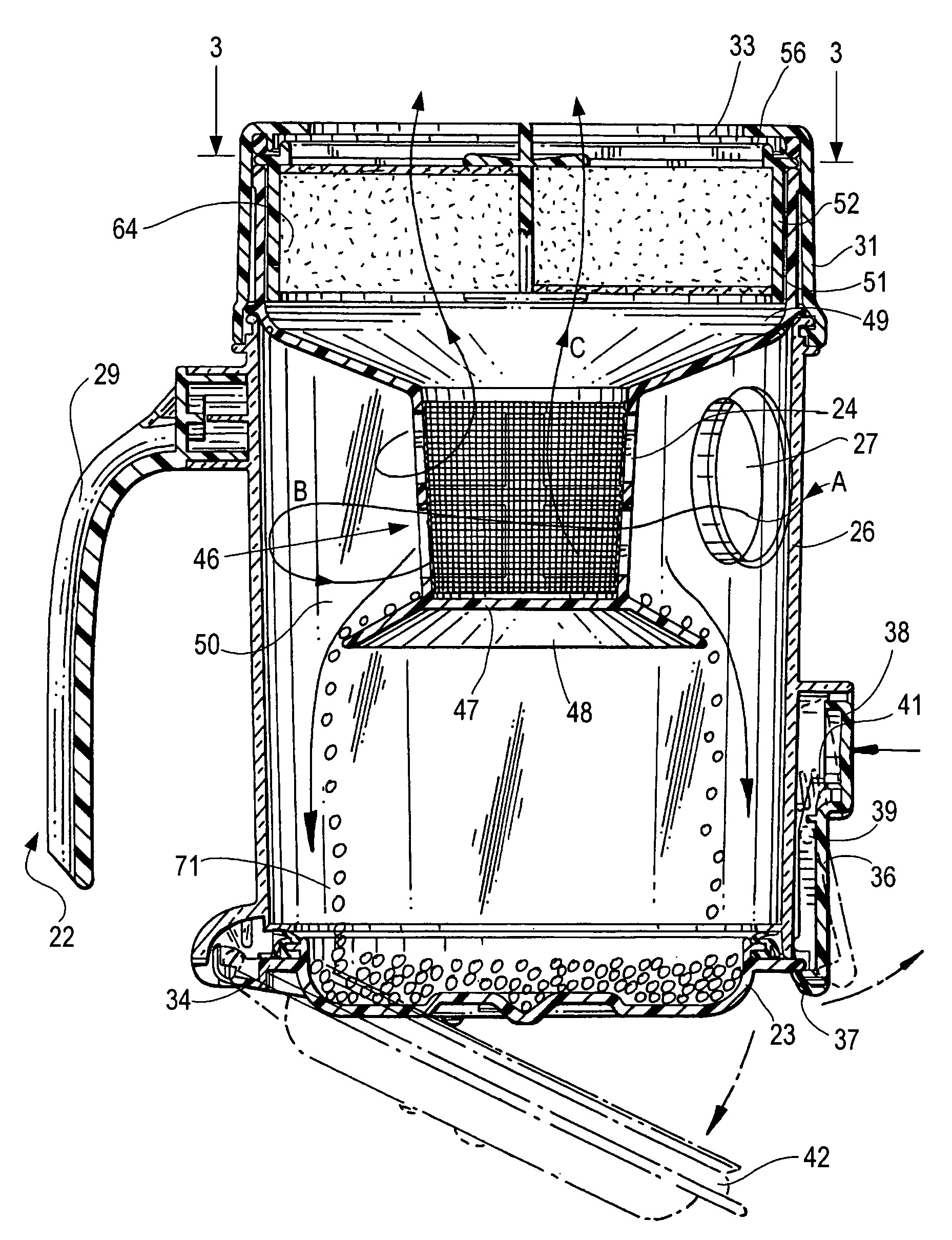 Light weight bagless vacuum cleaner