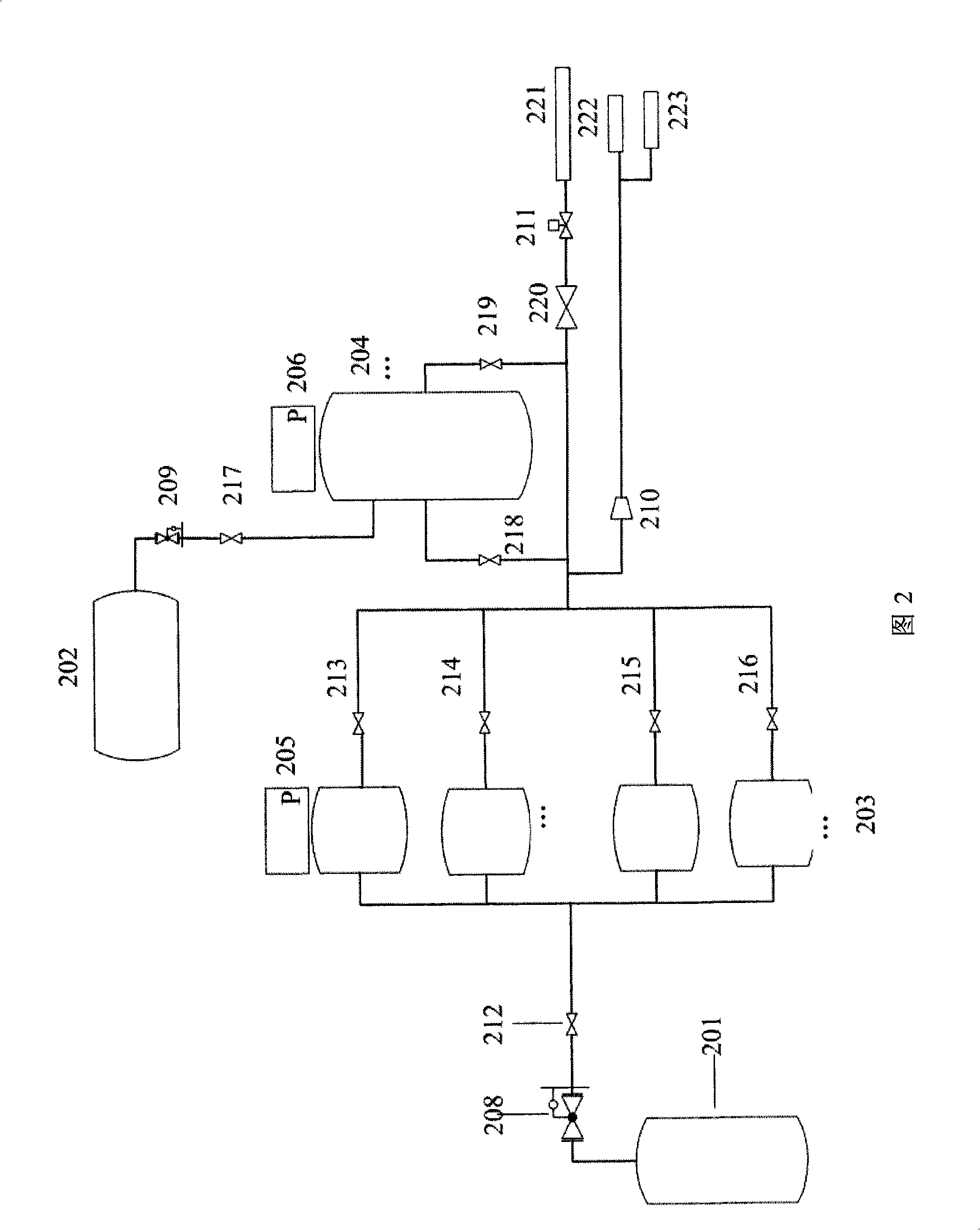 Pipe gas pressure stabilizing regulation system