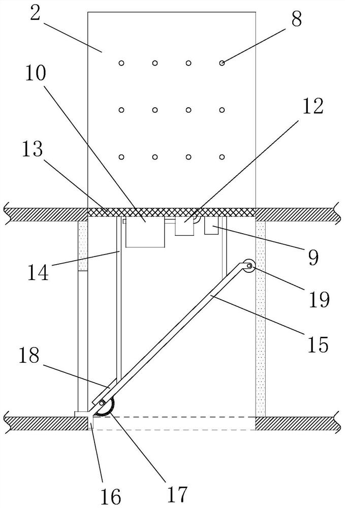 Rapid formwork supporting construction device and method for elevator shaft